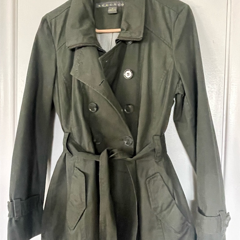Kenneth Cole Reaction Women's Dark Green Trench Coat